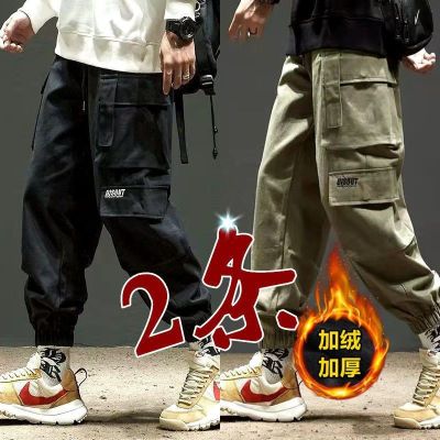 [COD] and winter trendy brand overalls mens loose multi-pocket large size casual students version of / harem beam without feet