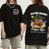 Outer Banks 2023 Pogue Life Paradise on T-Shirt Men Summer Harajuku T Shirts 100% Cotton Casual T Shirt Streetwear