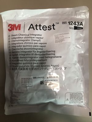 3M Attest Steam Chemical Integrators 1243A แผ่นตรวจสอบการปราศจากเชื้อ(Sterigage)