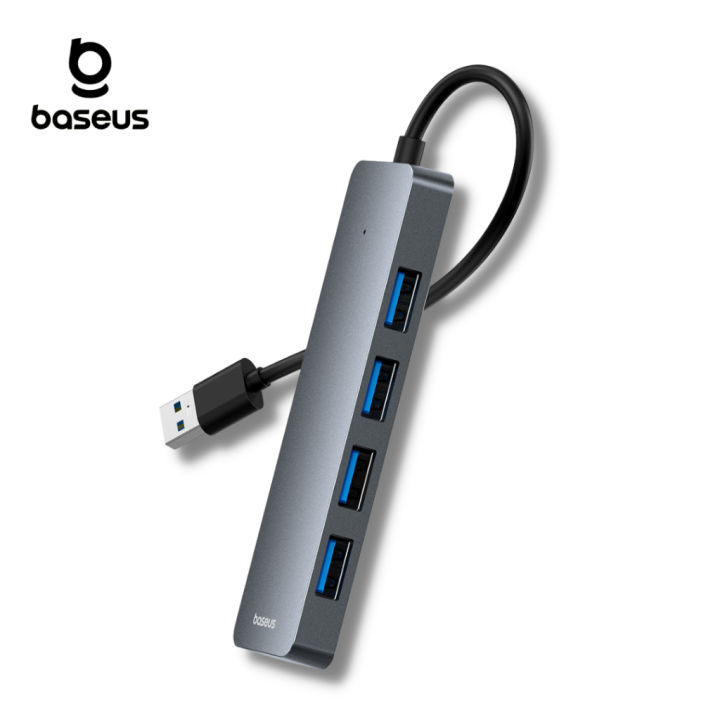 baseus-อแดปเตอร์ฮัป-4-พอร์ต-ultrajoy-series-portable-usb-a-to-usb3-0-4-port-expansion-hub-lite-15cm