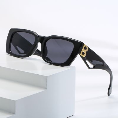 Letter B Square Frame Men Women Sunglasses Fashion Driving Rectangle Sun Glasses Vintage Luxury Design Male Female Eyewear 2022
