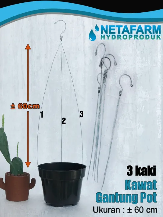 Kawat Tali Gantung Pot Kaki P Cm Lazada Indonesia