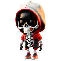 Office Memorial Collection Spooky Cool ตกแต่งฮาโลวีนงานฝีมือเรซิ่นโต๊ะน่ารักปาร์ตี้อเนกประสงค์ Mini Skeleton Figurine