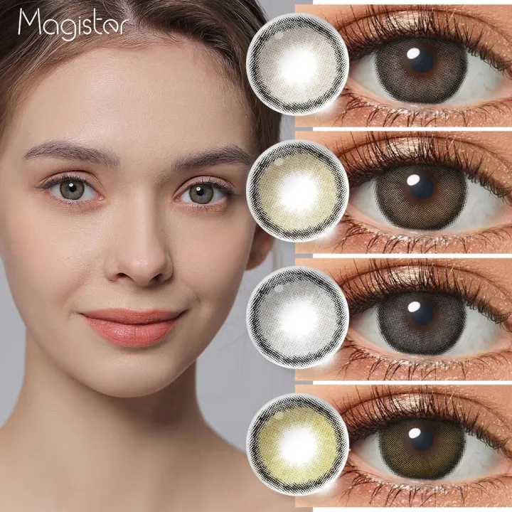 HOT SALE!∋ Magister Colored Lenses Soft Contact Lenses Yearly Use 2Pcs
