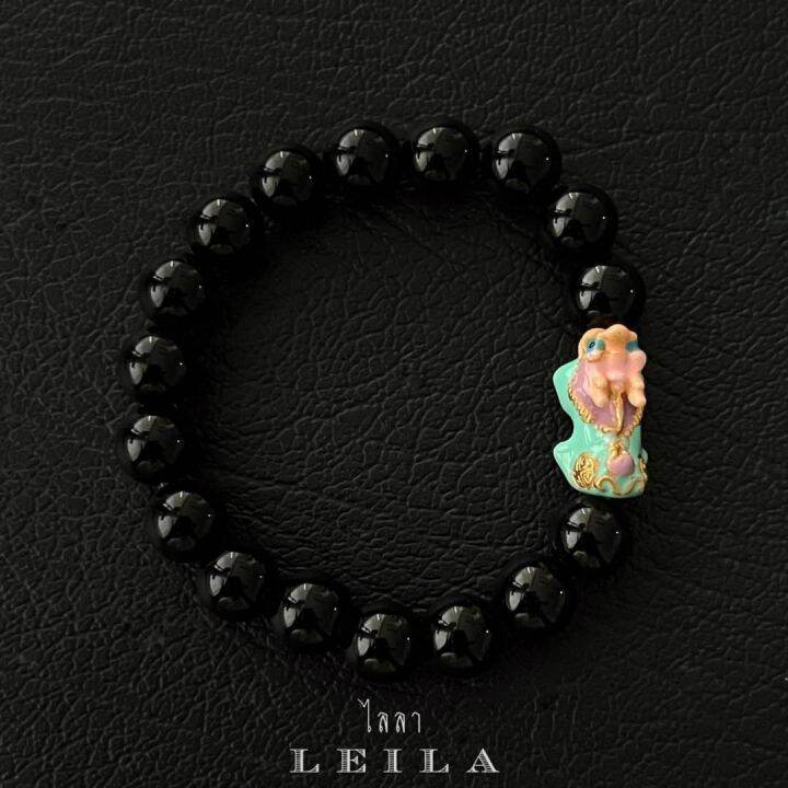 leila-amulets-ปี่เซี๊ยะ-รุ่นเรียกทรัพย์-ขนาดเล็ก-สีพิเศษ-พร้อมกำไลหินฟรีตามรูป