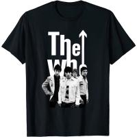 เสื้อยืด พิมพ์ลายวง The Who Official 60s สีดํา และสีขาว  V4YD