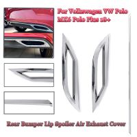 【CW】Car Rear Bumper Diffuser Lip Spoiler Air Outlet Exhaust Strip Cover Trim For Volkswagen For VW Polo MK6 Polo Plus 2018 2019 2020