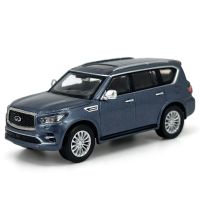 1:64 Scale Paudi Infiniti QX80 Blue Diecast รุ่นของเล่นขนาดเล็กรถยนต์พาหนะ