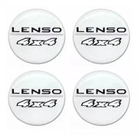 สติกเกอร์ติดดุมล้อ LENSO 4x4 ขนาด 67mm. 1 ชุดมี 4 ชิ้น