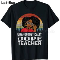 Unapologetically Dope Teacher Afro Pride Black History Japan Anime Graphic Print T Shirt Tshirts 100% Cotton Gildan