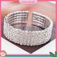 เครื่องประดับสตรีกําไลข้อมือสร้อยข้อมือกว้าง 5 แถว rhinestone