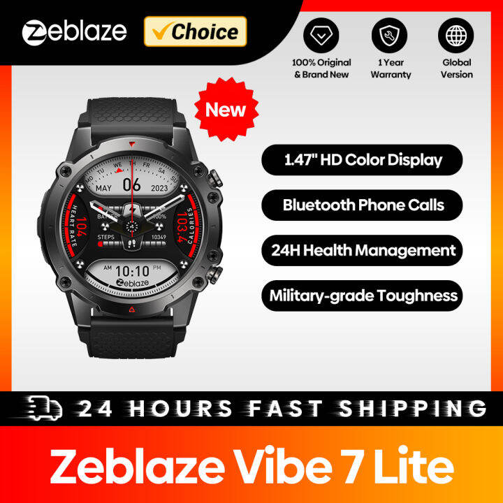 ร้อน-ใหม่2023-zeblaze-vibe-7-lite-ดูสมาร์ทขนาดใหญ่1-47-ips-แสดงเสียง100โหมดกีฬา24h-การตรวจสอบสุขภาพ-smartwatch