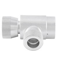 CO2 Gas Filling Refil Adapter Connector W21.8-14 for Soda Maker Tank Silver Tools Accessories Replacement