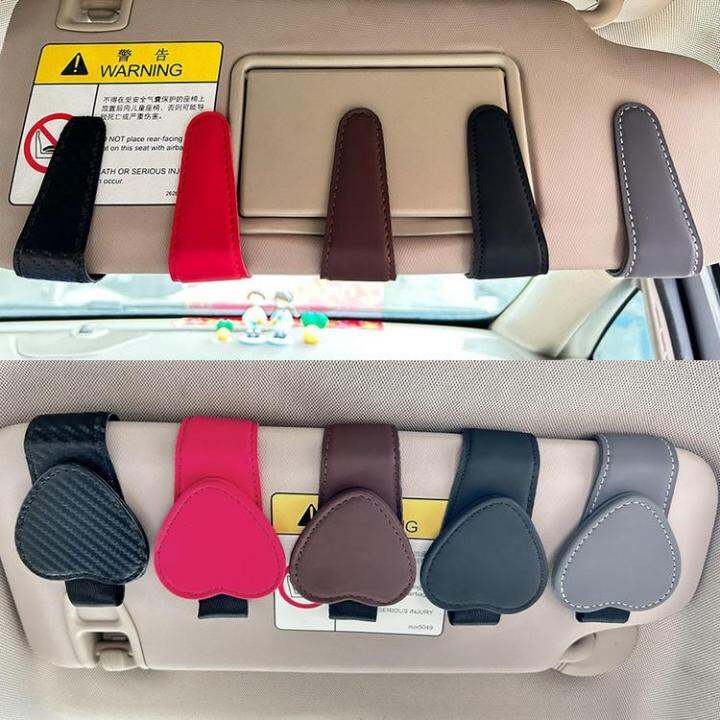 sunglass-holder-for-car-magnetic-heart-shape-glasses-eyeglass-hanger-clip-eyeglasses-mount-for-car-sun-visor-ticket-card-clip-glasses-holder-graceful