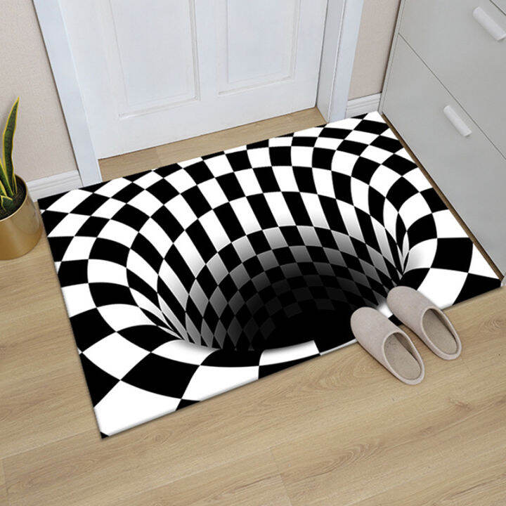 Extra Sweet 3D Vortex Illusion Carpet Door Floor Mat Abstract Geometric
