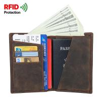 RFID Blocking Business Men Premium Genuine Leather Original Short Wallet Passport Holder