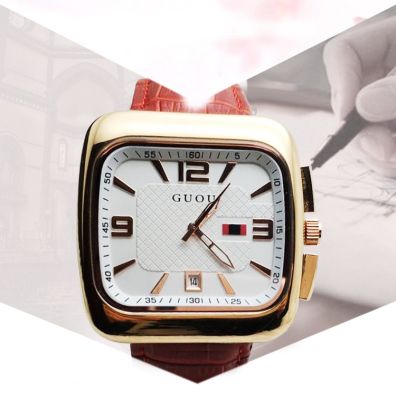 （A Decent035）นาฬิกาอิเล็กทรอนิกส์นาฬิกาแฟชั่นปฏิทิน