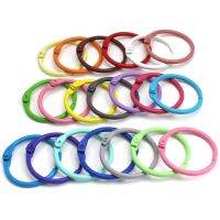 10-20pcs/lot Colorful Metal Openable Keyring DIY Handmade Fittings Keychain Holder Accessories Loose-leaf Notebook Hoops Ring