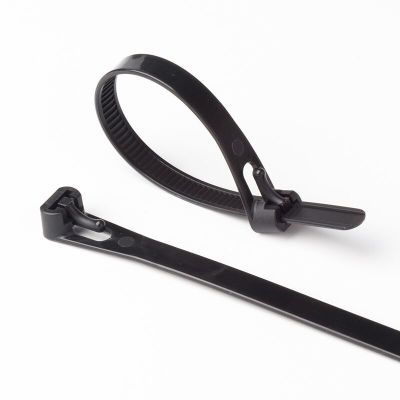 30pcs สายเคเบิลแบบใช้ซ้ำได้สีดำ Zip Ties 8*150/200/250/300/400 บรรจุภัณฑ์พลาสติกซิปสาย Tie Releasable ไนลอนอาจหลวม Slipknot-Yrrey