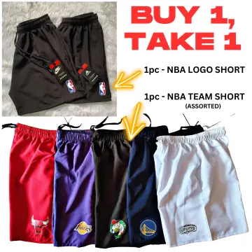 NBA Shorts Men's Lakers Short Color Painting with Pockets