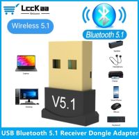 Lcckaa USB ตัวแปลงบลูทูธ5.1ตัวรับสัญญาณบลูทูธ USB บลูทูธ5.1ดองเกิล BT 5.1อะแดปเตอร์ส่งสัญญาณสำหรับลำโพงแล็ปท็อป PC