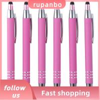 RUPANBO039392692 6PCS สีชมพูอมชมพู ปากกาเจล โลหะสำหรับตกแต่ง ปากกาเติมสีดำ ของใหม่ ปากกาที่เป็นกลาง ออฟฟิศสำหรับทำงาน