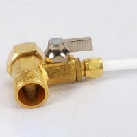 Brass Shower Head Shut Off Valve Water Flow Control with Handle On Off Switch for Hand Shower Bidet Sprayer  1/2 to 1/4 Pipe Valves