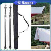 บานพับแบบปรับได้ Telescoping อลูมิเนียม Tarp เสาเต็นท์สำหรับตั้งแคมป์เดินป่า