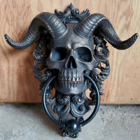 Modern Art Door Ring Hell Demon Horned Skull Hanging Door Knocker-heavy Duty Gothic Door Knocker-perfect Home Decoration Knocker K.nocker