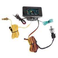 【LZ】☞  4 em 1 lcd carro digital medidor de alarme medidor de pressão voltímetro temperatura da água pressão do óleo medidor de sensor