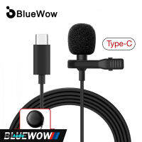 BlueWow MSF ไมโครโฟนขนาดเล็ก1.5ม.,Type C 3.5มม. ไมโครโฟนสำหรับ Samsung Huawei Xiaomi