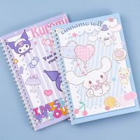 Dgjghkdg A5 Sanrio สมุดบันทึกแบบมีขดลวด Kawaii Kulomi Cinnamoroll อุปกรณ์การเรียน