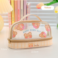 Portable Storage Bag School Supplies For Students Zipper Kawaii Big Pencil Case