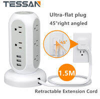 สายไฟต่อ 1.5M Heavy Duty 1050J , ตัวป้องกันไฟกระชาก Flat Plug Power with Tower , TESSAN Slim Retractable Wire , ปลั๊กไฟ 11 ช่องพร้อมสถานีชาร์จ USB 3 ช่อง , เครื่องใช้สำนักงาน , อุปกรณ์โต๊ะทำงาน