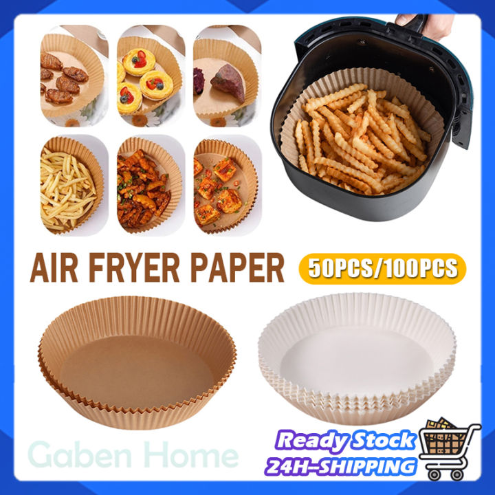 Air Fryer Disposable Paper Liner 100pcs Non-stick Disposable Air Fryer  Liners Baking Paper For Air Fryer Oil-proof 50