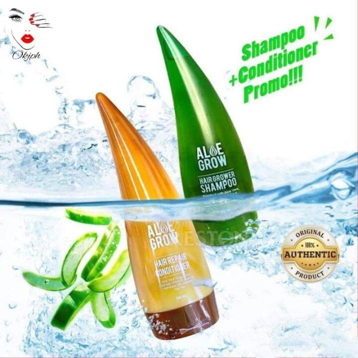 Aloe Grow Shampoo And Conditioner Hair Grower Hair Repair Anti Hair Fall Anti Dandruff And Color 7420