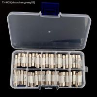 ✉▨ 50PCS Ceramics Fuses Kit In Box Slow Blow 5x20mm T 1A 2A 3.15A 4A 5A 6A 8A 10A 12A 15A/250V 5x20 Protective Insurance Tube Set