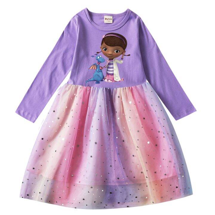 jeansame-dress-doc-สาวฤดูใบไม้ร่วงแขนยาวชุด-mcstuffins-พรรคชุดสำหรับเด็กสาวเสื้อผ้าเด็กผู้หญิงเด็กวัยหัดเดิน-vestidos-8-10ครั้งชุดทารก