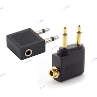 3.5mm dual male Jack Airline Airplane Earphone Headphone Headset Audio Connector Plug Adapter for Travel YB8TH