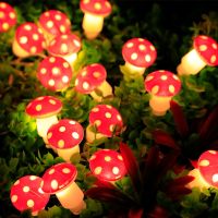 ✎✙♀ 3m 20leds 1.5m 10leds Mushroom Shape String Light USB/Battery Operated for New Year Christmas Party Gift Garland Pot Fairy Decor