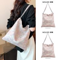 Summer new Chinese-style large-capacity commuting high-end sense tote bag female 2023 new single-shoulder chain garbage bag bag 【BYUE】