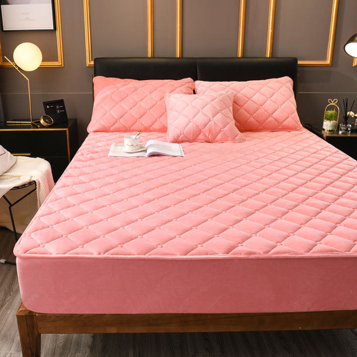 plush-thicken-quilted-mattress-cover-warm-soft-crystal-velvet-king-queen-quilted-bed-fitted-sheet-not-including-pillowcase