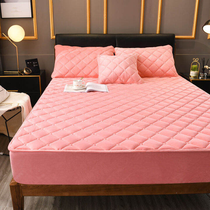 plush-thicken-quilted-mattress-cover-warm-soft-crystal-velvet-king-queen-quilted-bed-fitted-sheet-not-including-pillowcase