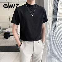 GWIT เสื้อเชิ้ตชาย เสื้อยืดคอกลม KR เสื้อยืดโอเวอร์ไซส์ผู้ชาย เสื้อสไตล์เกาหลี GIT053