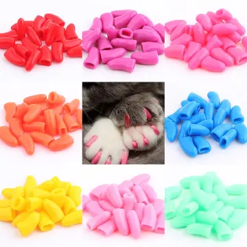 100 Pieces Cat Nail Caps/Tips Pet Cat Kitty Soft Claws Covers Control Paws  Xs