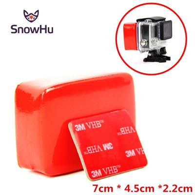 กล่องลอยน้ำสำหรับทุ่น Gopro Snowhu มีกาว3เมตรสติกเกอร์กันจมฝาครอบที่แท้จริงฟองน้ำทุ่นสำหรับ Gopro Hero8 7 6 5 4สำหรับ Yi Gp46