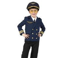 Children Halloween Costume Kids Aircraft Captains Uniform Cosplay Clothing Hat The Pilots Party Clothes For Boy Girl 3-9 Years