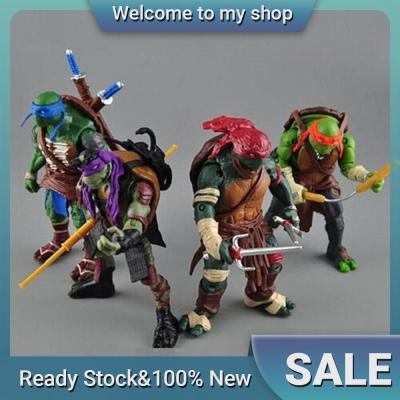 4Pcs Set Action Figures Toys Ninja Figure Model Teenage Mutant Ninja Turtles Movie 12-14CM