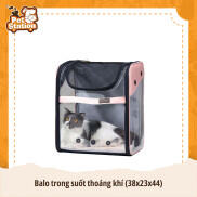 Balo trong suốt thoáng khí cho thú cưng 38x23x44