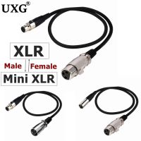 Mini XLR 3pin Male To XLR 3pin Female Audio Cable​​ Aluminum Foil Shielded Copper Audio Line Cable​​ For Microphone Cameras